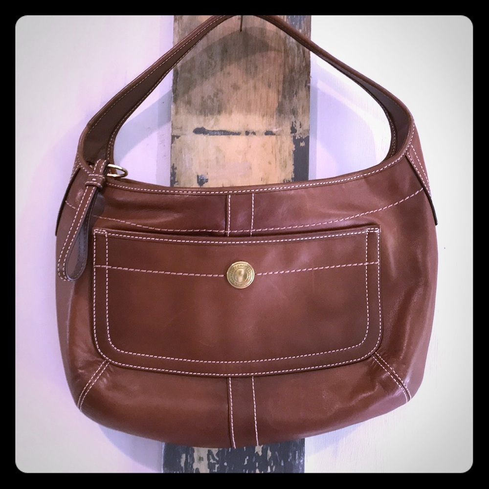 Coach leather hobo, shoulder bag, Tan classic